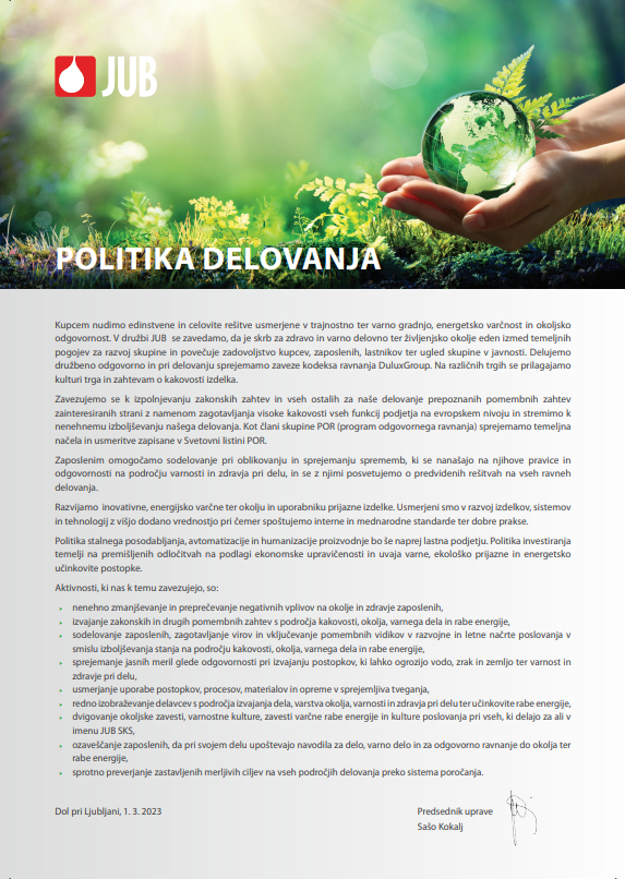 Politika delovanja